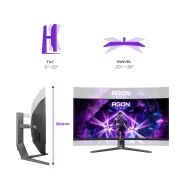 Image de AOC écran plat de PC 86,4 cm (34") 3440 x 1440 pixels Wide Quad HD QD-OLED Noir (AGP346UCSD)