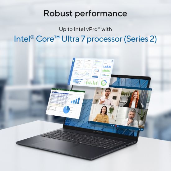 Image de ASUS ExpertBook B3 B3605CCA-MB0370X Intel Core Ultra 5 225H Ordinateur portable 40,6 cm (16") WUXGA 16 Go DDR5-SDRAM 512 Go SSD Wi-Fi 6E (802.11ax) Windows 11 Pro Noir, G ... (90NX08N1-M00DF0)